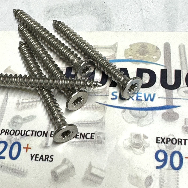 Custom Screws Bolts Manufacturer #6 #8  #10 Torx Flat Countersunk Head Pointed Tail Wood Self Tapping Torx Screws