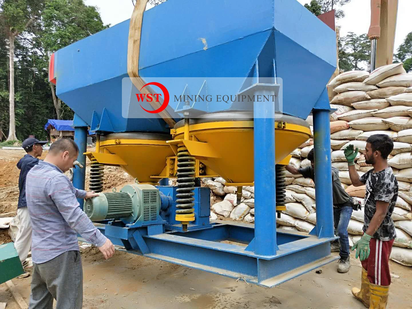 Alluvial Gold Processing Line Gold Mineral Sawtooth Wave Jig Machine JT1-1