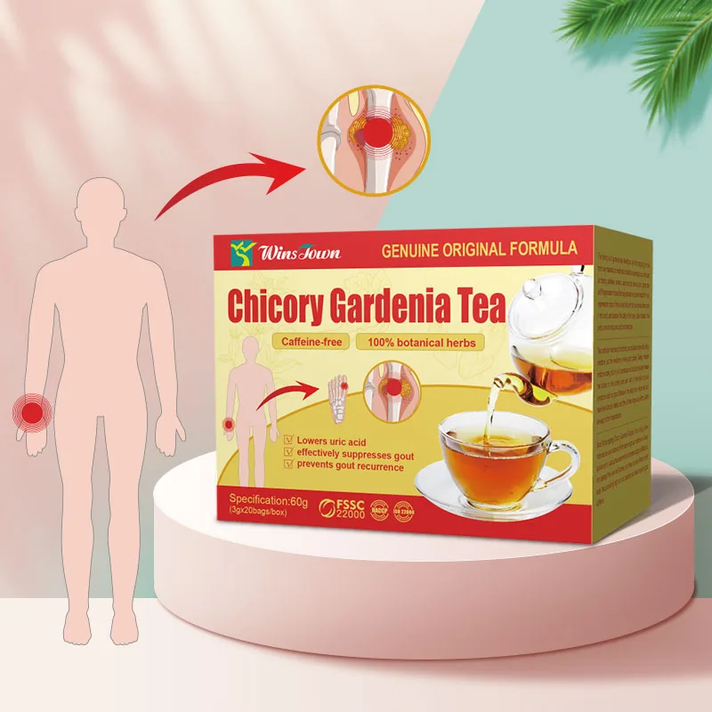 100% Organic Blended Herbal Chicory Gardenia Tea Private Label Flavorful Gout Uric Acid Tea