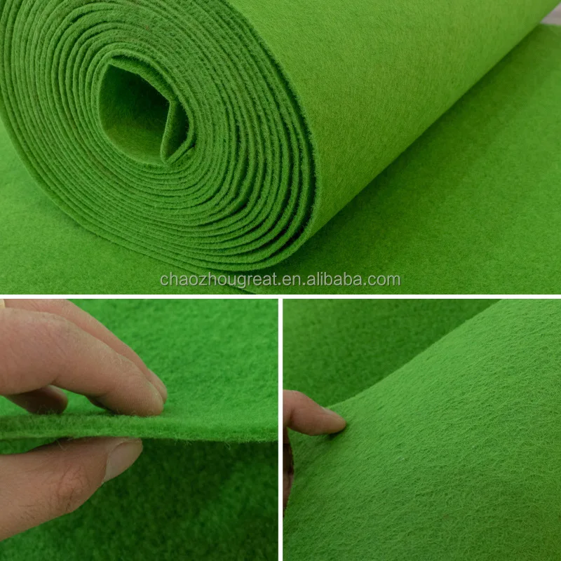High Quality Plain Thickened Multi-colored White Red Green Carpet for Exhibition Events Wedding
