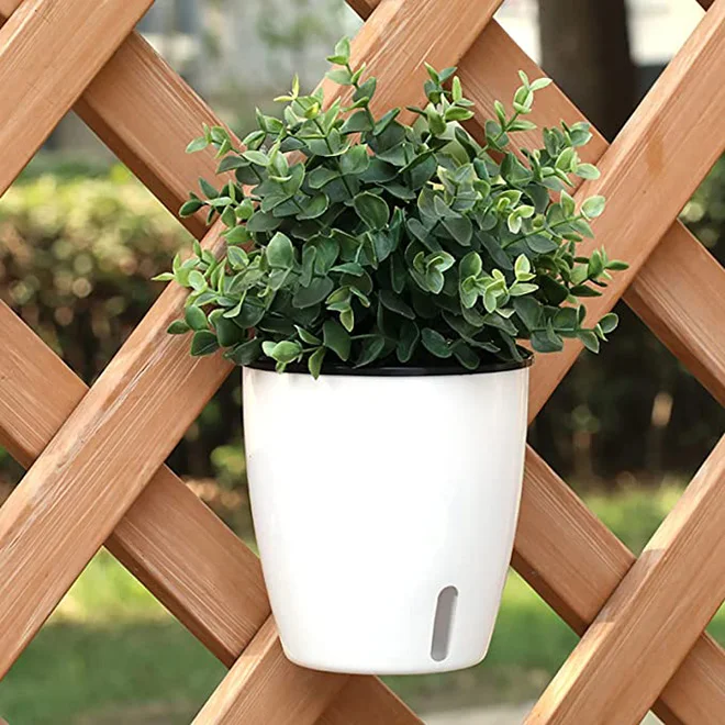 Dropshiping Self Watering Planter Indoor Outdoor Vertical Flower Pot Wall Mounted Window Hanging Pot for Kitchen Herbs