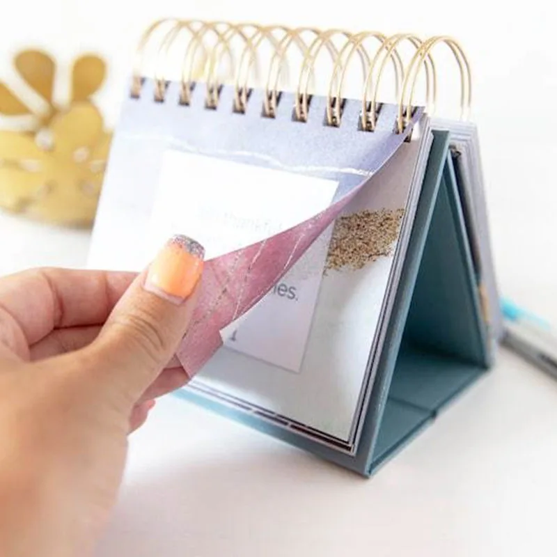 2025 mini calender motivational desk calendar custom printing perpetual calendar for table new year 365 chinese calendar