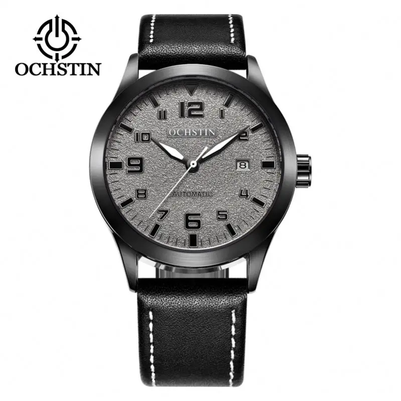 OCHSTIN 62028 по сути зеленого цвета для мальчиков механизму часы натуральная и искусственная кожа ремешок Водонепроницаемость автоматическое отображение даты минималистский