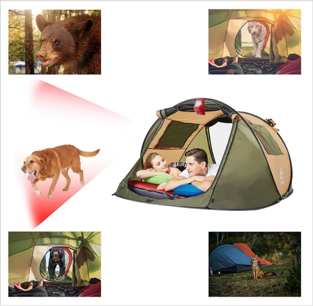 129db Loud Siren Sensitive Motion Detector Remote Controller IP65 Waterproof Solar Strobe alarm lamp for Home, Farm, Villa, Yard