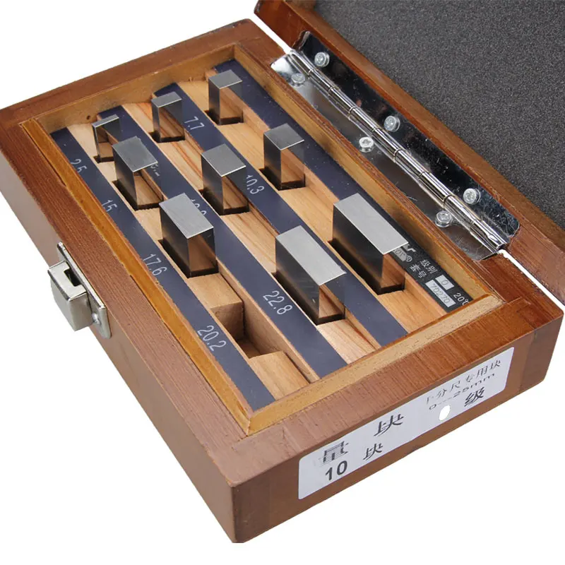 10Pcs 46Pcs Metric And Inch Rectangular Metric Gauge Block Sets recision gauge block Grade 0 Grade 1 Grade
