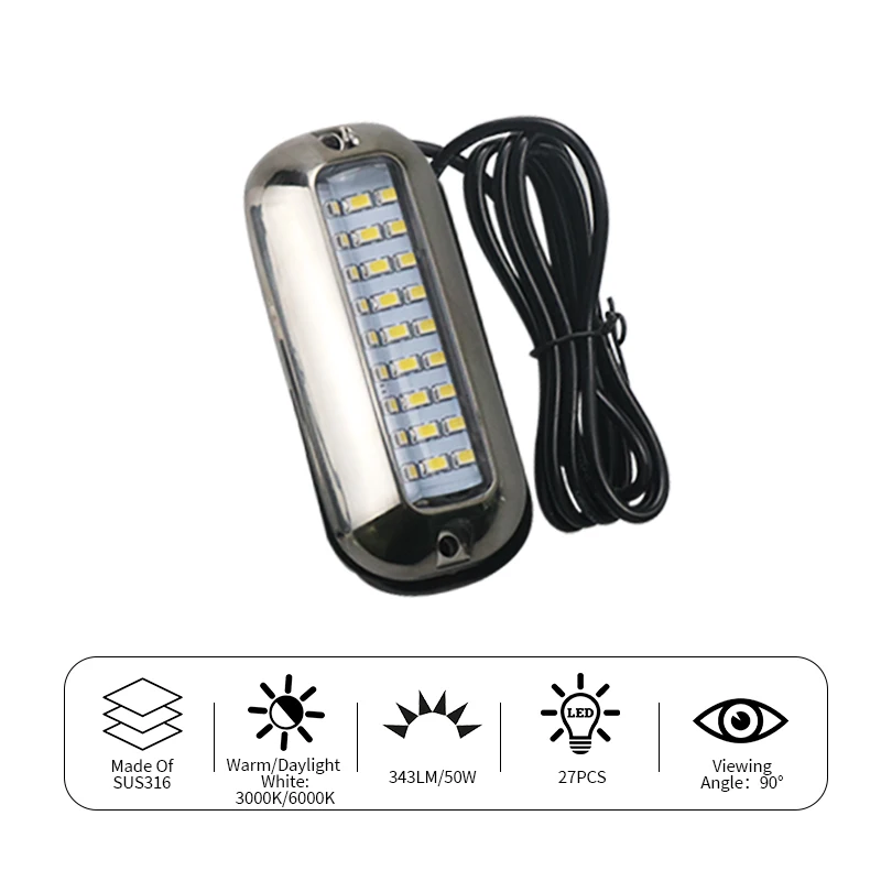 Wholesale Price IP68 Waterproof LED Underwater Boat Lighting Marine Search Yacht Lights