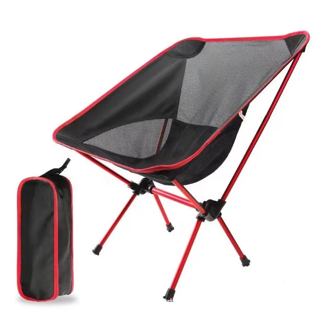 600D Waterproof Oxford Cloth Outdoor Foldable Lightweight Portable 7075 Aluminum Alloy Moon Camping Chair