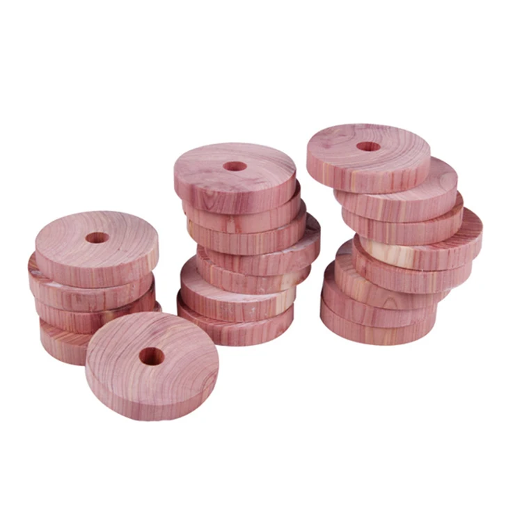 Yisidikao Wardrobe Freshener Anti Moth Wooden Round Block Pine Small Round Gift Box Cedar Moth