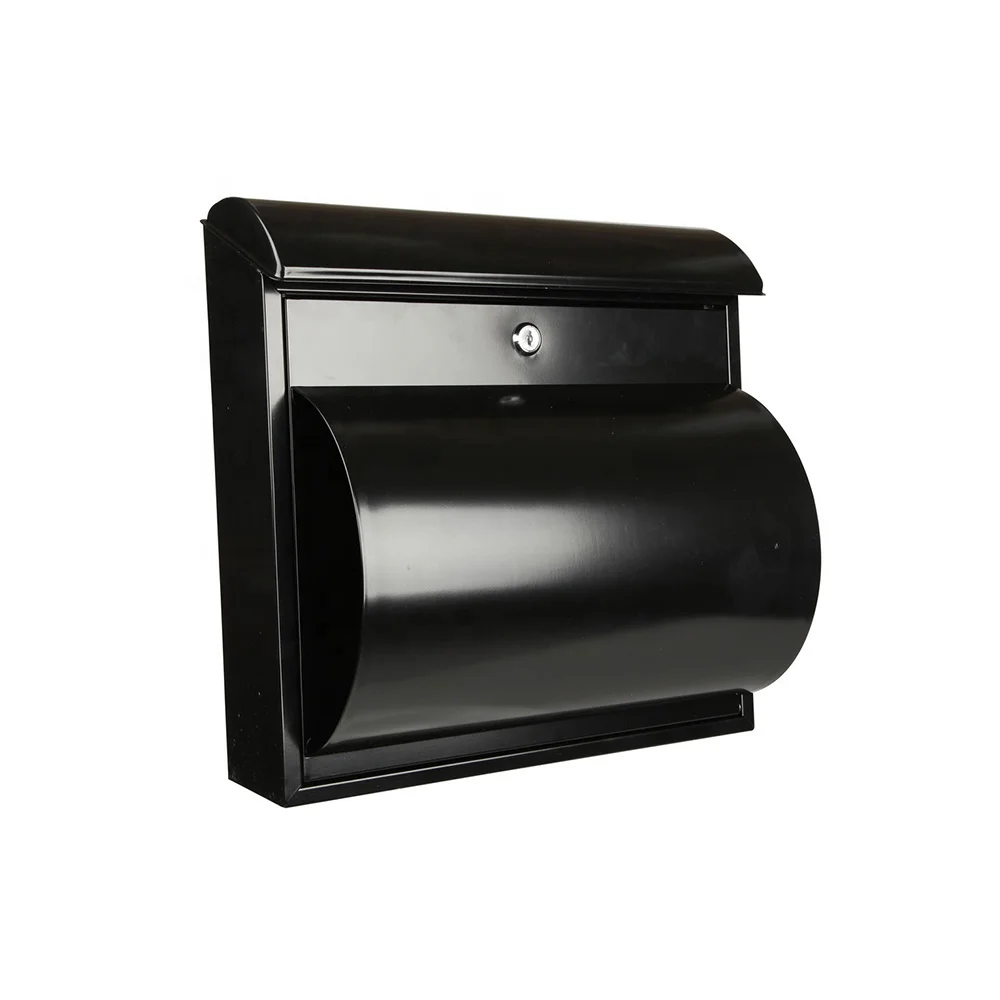 Keenhai Garden Antique Black Lockable Stainless Steel Mailbox With Key