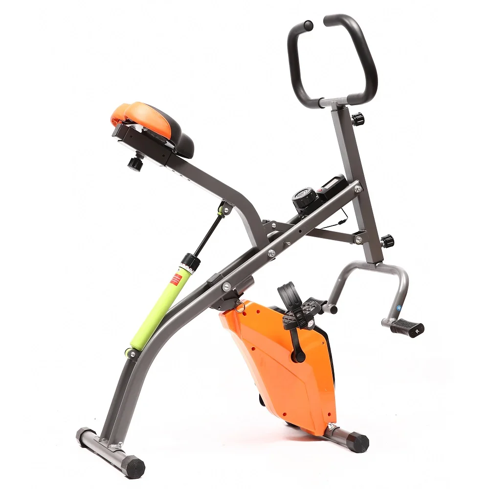 ZW SPORT Newest Indoor Folding 2 IN 1 Exercise Bike total body crunch Horse Riding Machine