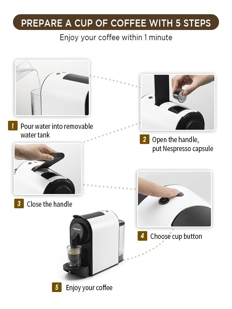 Hot New Home Office Coffee Machine ITALY Pump 15 Bar Fast Brewing Coffee Machine