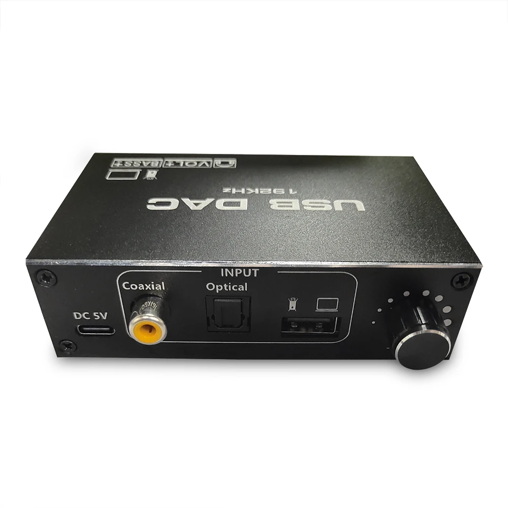 New 192KHZ USB DAC Digital to Analog Audio Converter Adapter Support USB to transmit PC-side player signal
