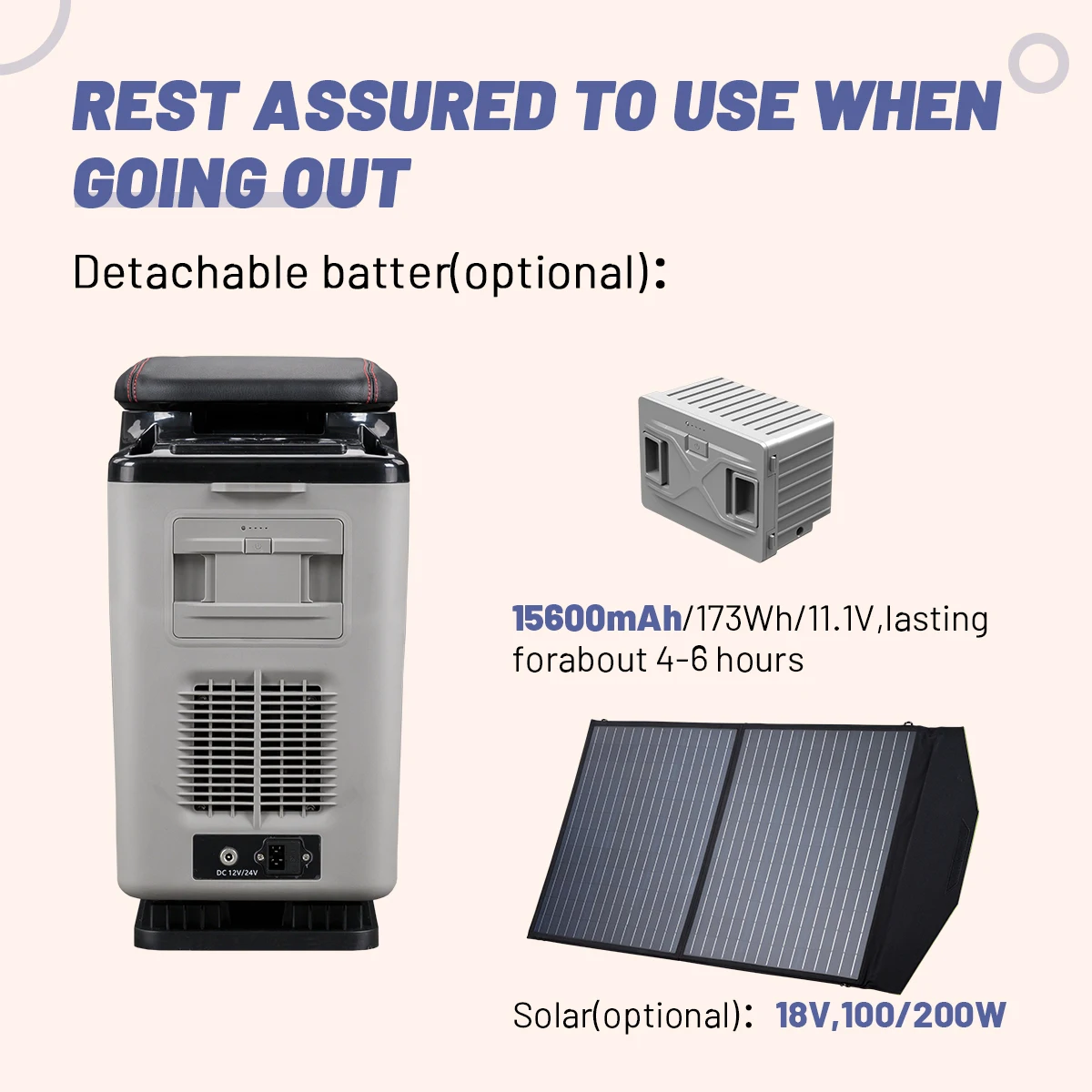 Alpicool CF15 Central Armrest Cooler Box Portable Camping Car fridges Mini Capacity Freezer 12V Dual Use Outdoor Refrigerator