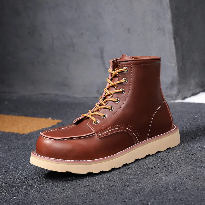 Leather Lightweight Appearance Fashion Comfortable Lightweight Waterproof High Quality Oil Leather Outdoor Boots