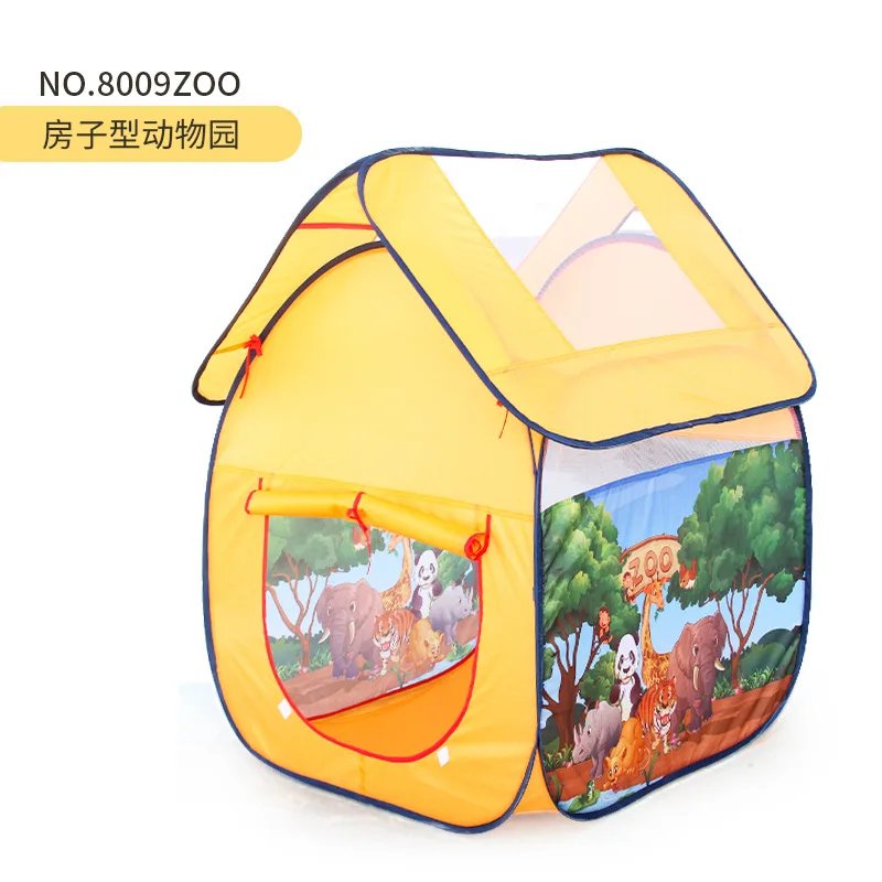 Colorful Foldable Ball Pit Play Tent for Kids 6-sided  Kids Drawing Pop Up Tent Playhouse