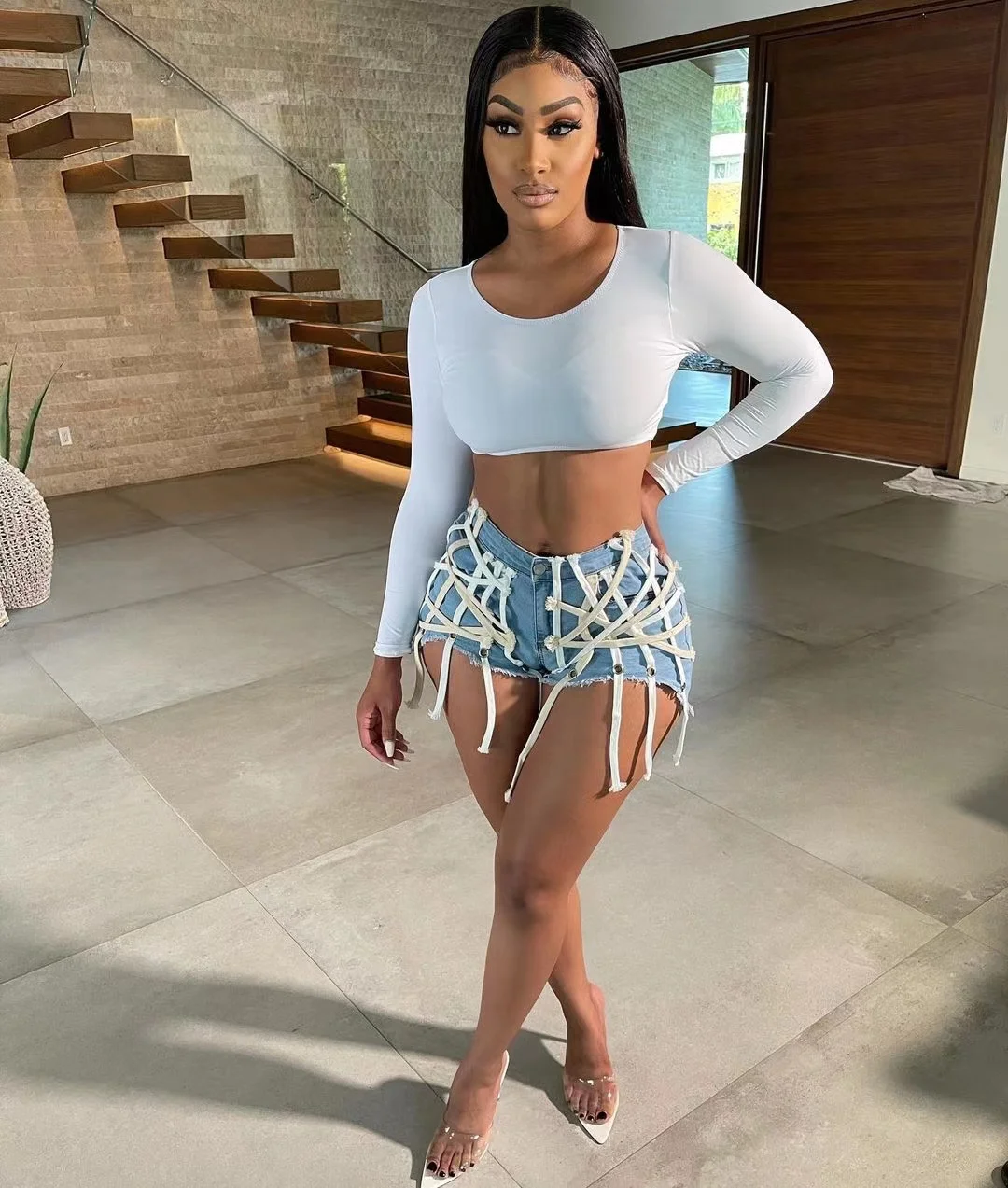 
2021 New Wholesale Ladies Sexy High Waist Skirts Night Club Wear A-Line Skirt 