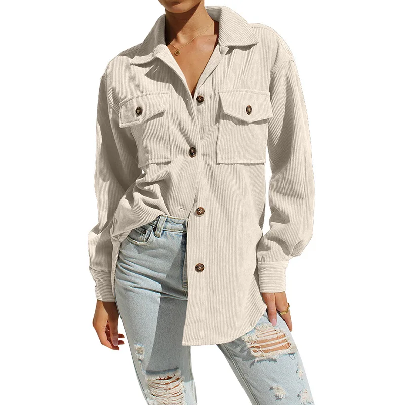 Modest blouses & shirts casual long sleeve blouse corduroy coat women many fashion style elegant comfortable shirt for women