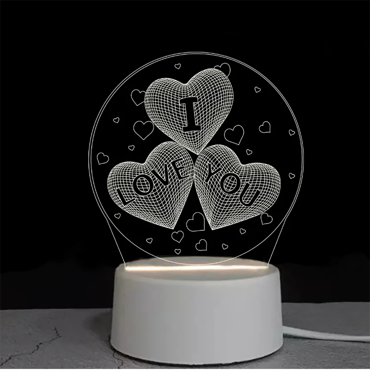 Bts Table Lamp 3d Led Night Touch Light for Kids Eco-friendly Home 3a Battery Small Plug in Battery Operated Acrylic