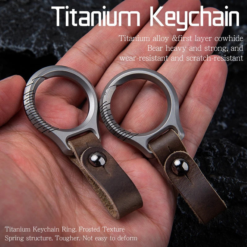 High-Quality  Titanium Key Chain Luxury Men Keychain Custom Lettering Ultra Lightweight EDC for Key Rings Holder Jewelry