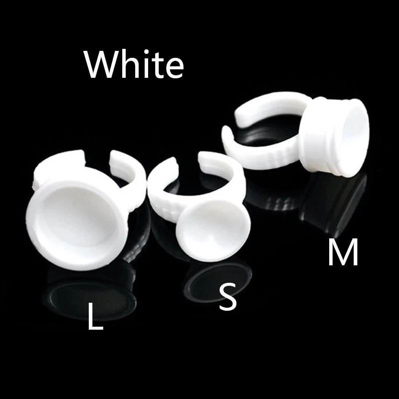 Silicone Ink Rings Caps Microblading White Ring Permanent Makeup Tattoo Ink Cup Pigment Rings Glue Holder Tattoo Tools