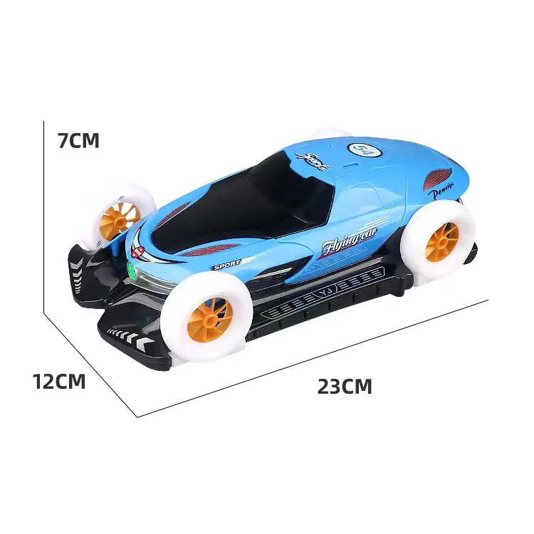 Electric Rotating Flying Car Good Quality Universal Wheel Battery Door Opening Car Toy with Lighting Music