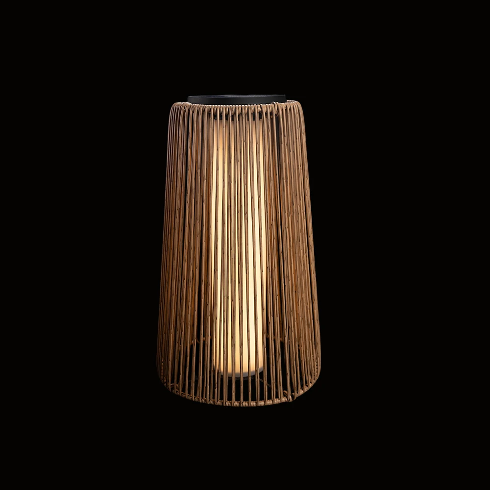 Solar Rattan Garden Lights Outdoor Patio Deck Lighting LED Solar Powered Backyard Outdoor Lamp Lantern Led Waterproof Table