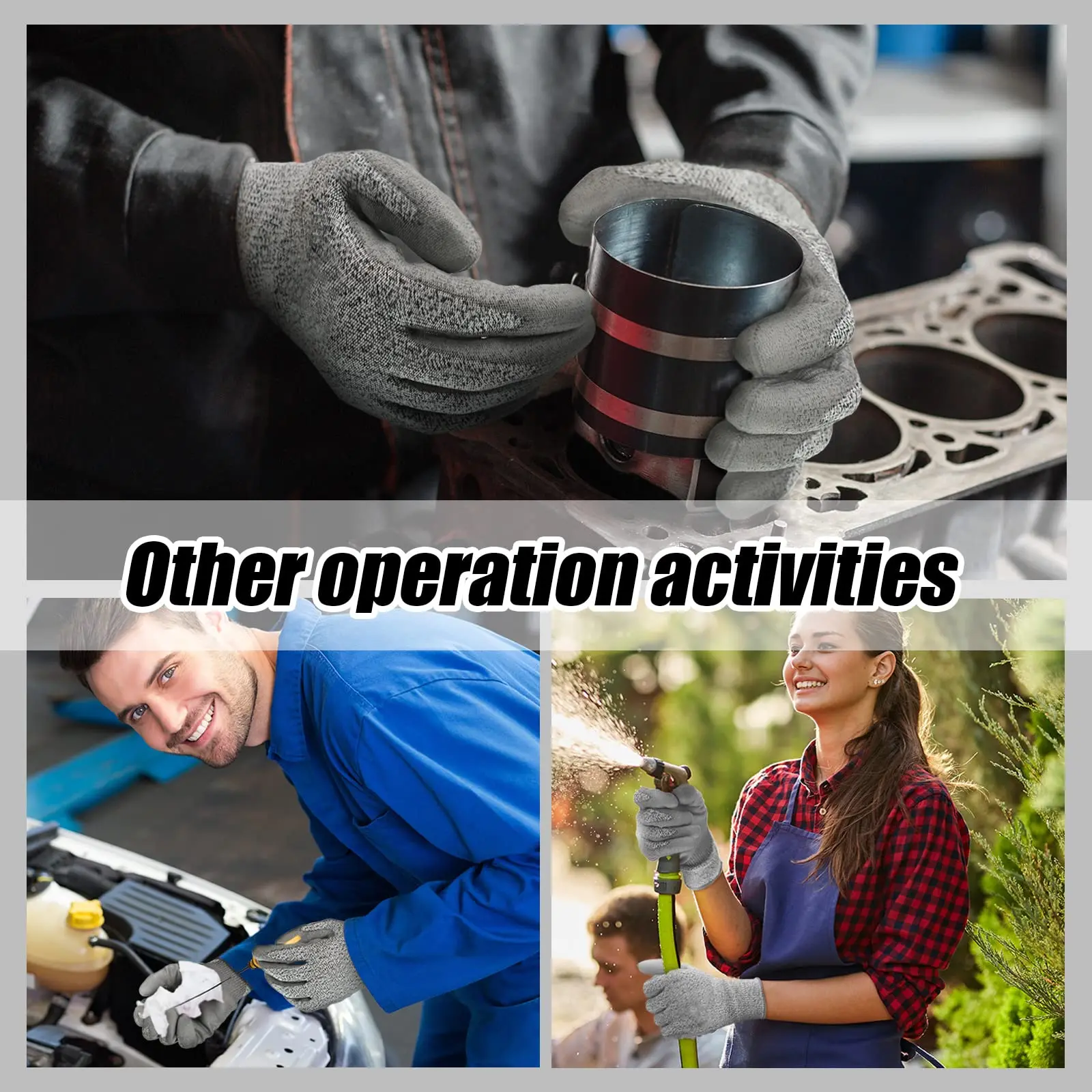 Profional Work Safety Proof Cut Resistant Glove Level 5 Anti-Cut Pu Nitrile Coated in Heat Resistant HPPE Material