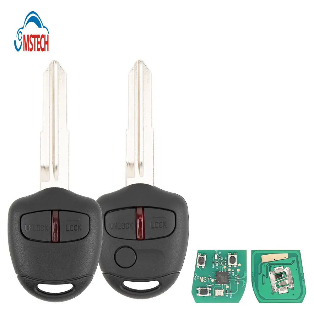 MS 2 Buttons Factory Remote Control Car Key For Mitsubishi 315MHZ ID46 Chip Auto Vehicle Fob With MIT11 Uncut Blank Blade