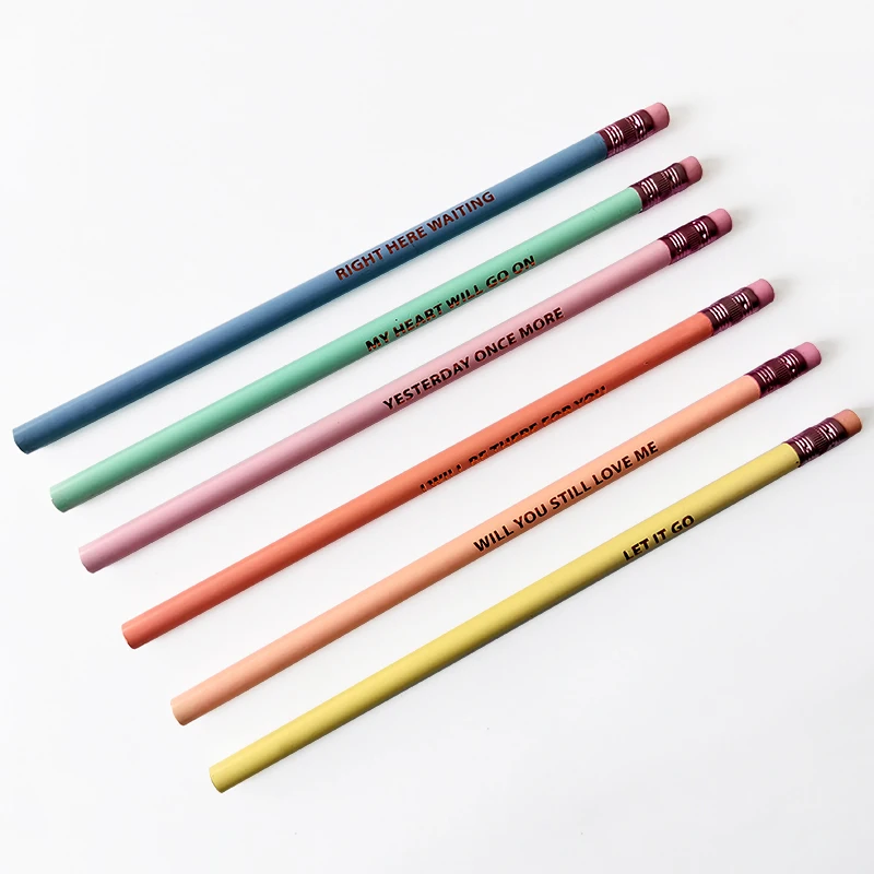 
Free samples High quality OEM brand Blank Pencil With Customized Logo Standard HB Pencil With Eraser Custom Logo 