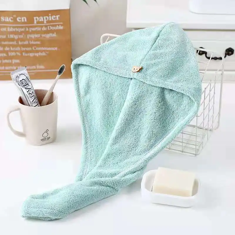 
customized microfiber micro fiber coral fleece curly dry spa hair salon drying towel wrap turban dryer towel for women hair 