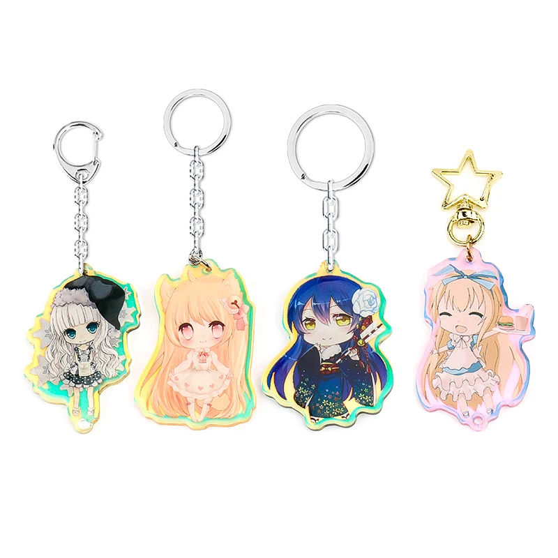 Manufacturer of custom acrylic keychains printed acrylic blank keyring acrylic keychain blanks for photo frame