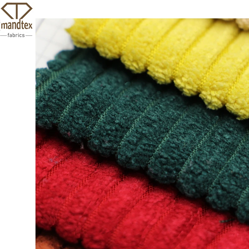 Mand Textile wholesale popular soft hand eco friendly micro polyester wide wale 4 wale corduroy fabric for cushions and garments