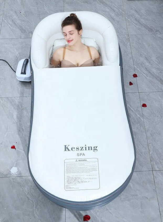 Adult Foldable Spa Shower Thick Air Pump Designed Hot Ice Cold Therapy Low Price Constant Temperature Inflatable bathtub