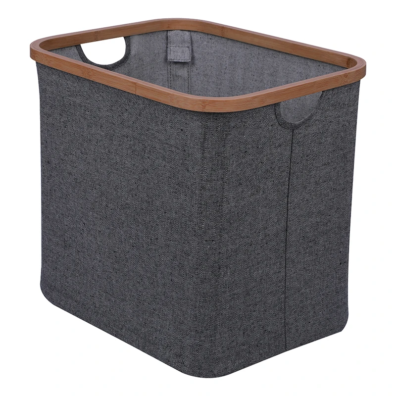 YIKAI Hotselling Bamboo Living Room Laundry Hamper Bathroom Basket and Organizer Carry Handles