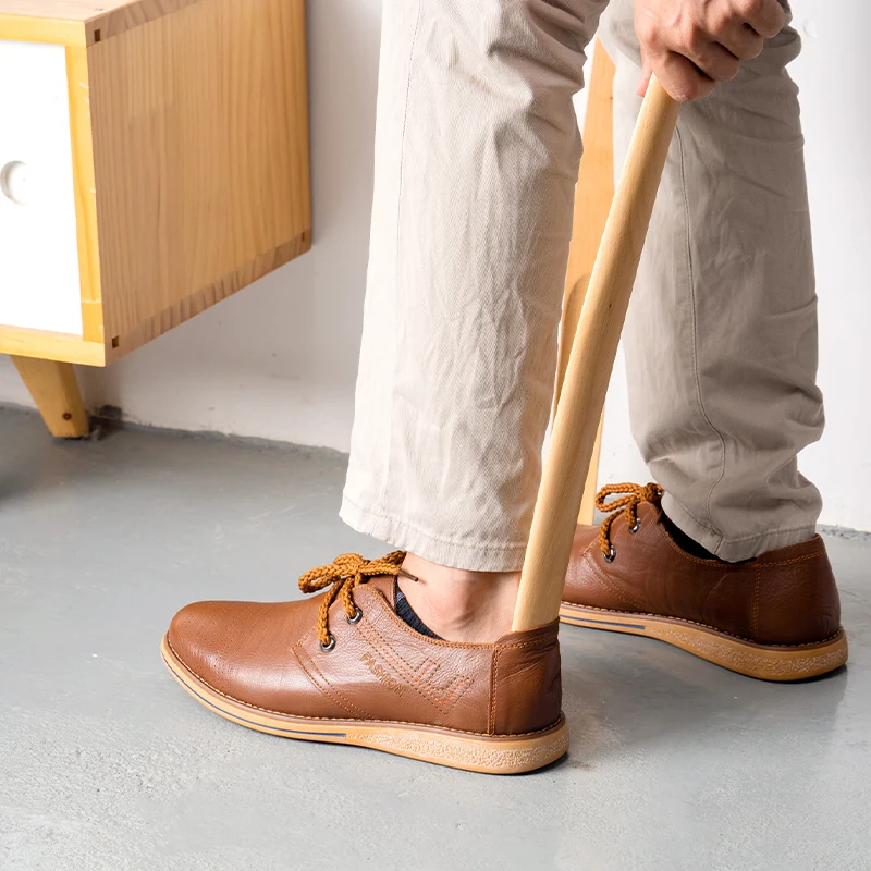 shoes horns long handle household solid wood extra long extended shoes pregnant women and children high-grade portable and compa