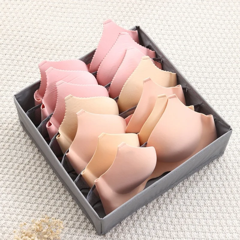 compartment foldable drawer socks bra underwear organizer box canvas storage box organizer of socks and underwear