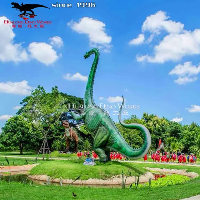 Outdoor relax animatronic dinosaur animated moving model