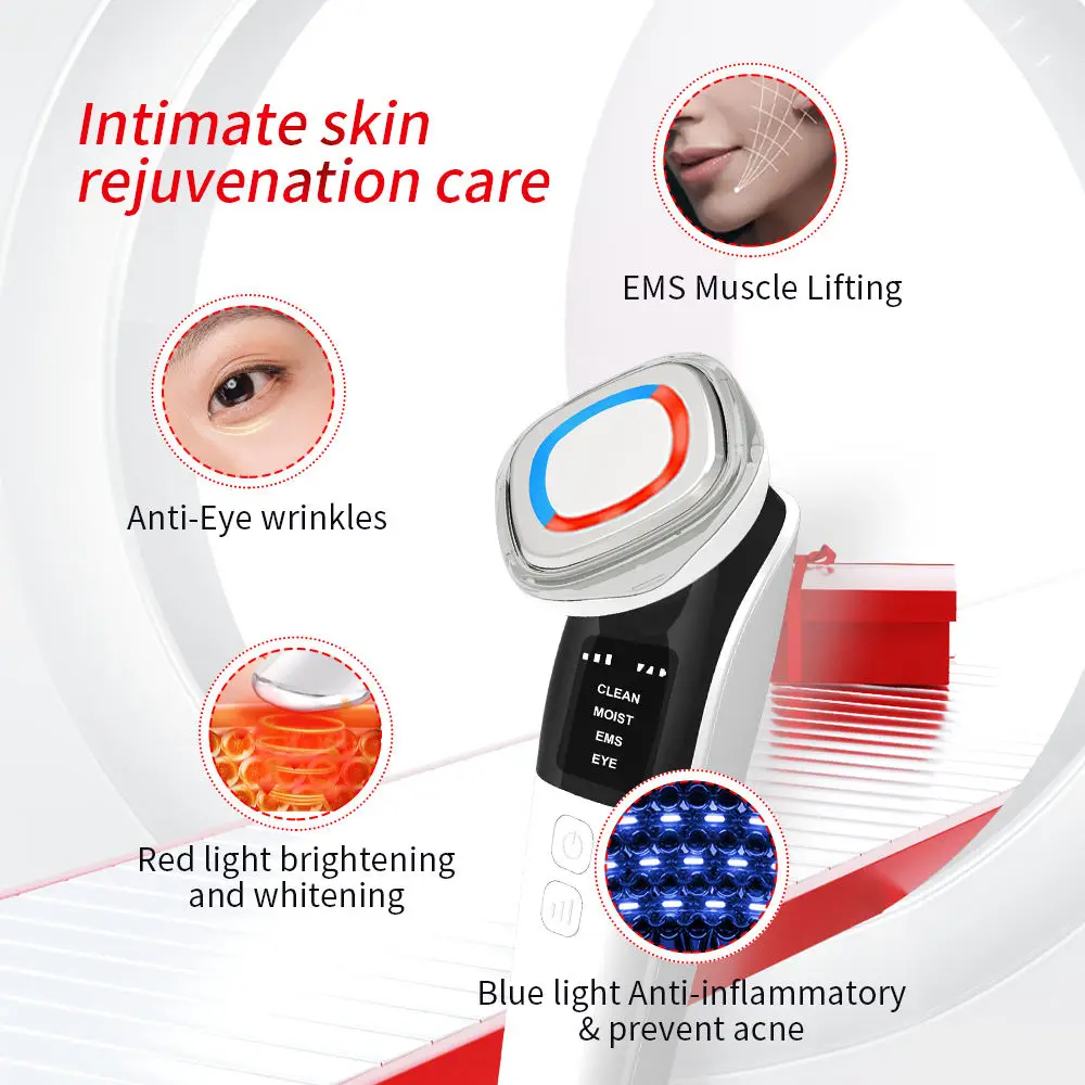 Customization Facial Device Cheap Facial Massager Home Use Skin Tightening Machine Light Therapy for Face Eye Neck Lifting