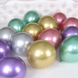 10 inches Metal color latex balloon wholesale thickening bead chrome gold wedding party decoration balloon