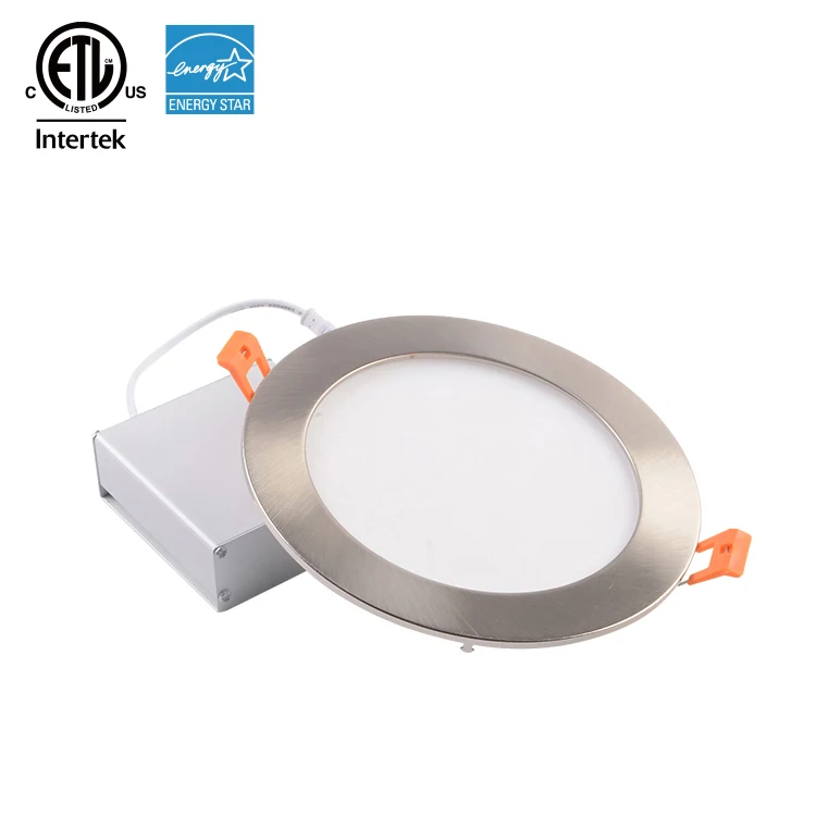 6 Inch 12W Recessed Ultra Thin Led Panel Light Retrofit Downlight Wafer Panel Ic Rated Etl Energystar Slim Panel Ceiling Light