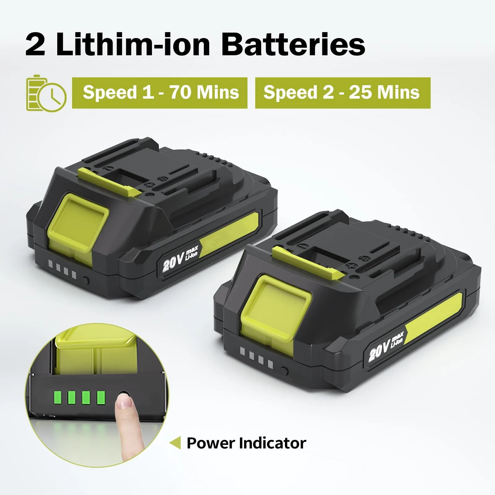 Electric Rechargeable Gardening Tools Leaf Blower 21V Garden Yard Leaf Blower Cleanup Trash Cordless Snow Blower