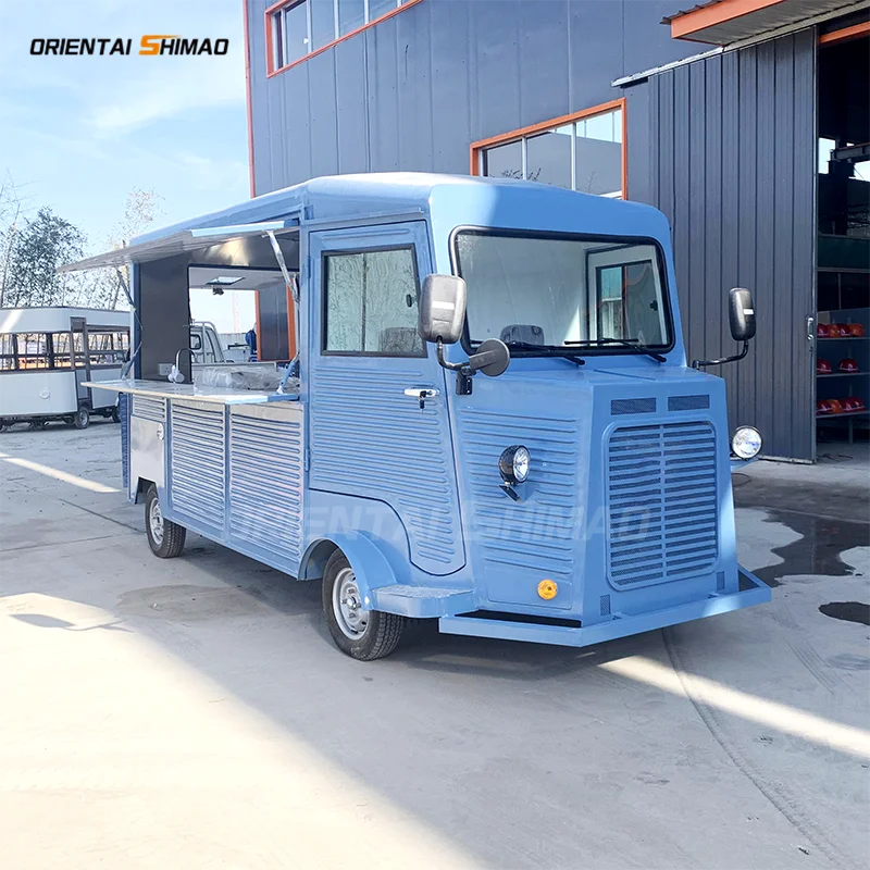 Oriental shimao donuts cart hand push food cart food truck mobile fast food van