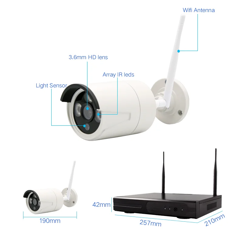 2019 Newest Security Camera System Wireless 8 Channel outdoor surveillance wifi nvr kits wireless cctv camera systems