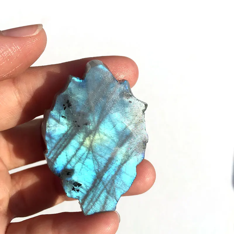 Оптовая продажа, Редкий Натуральный красивый лабрадорит, подвеска в виде лисы с девятью хвостами, резьба по лунному камню