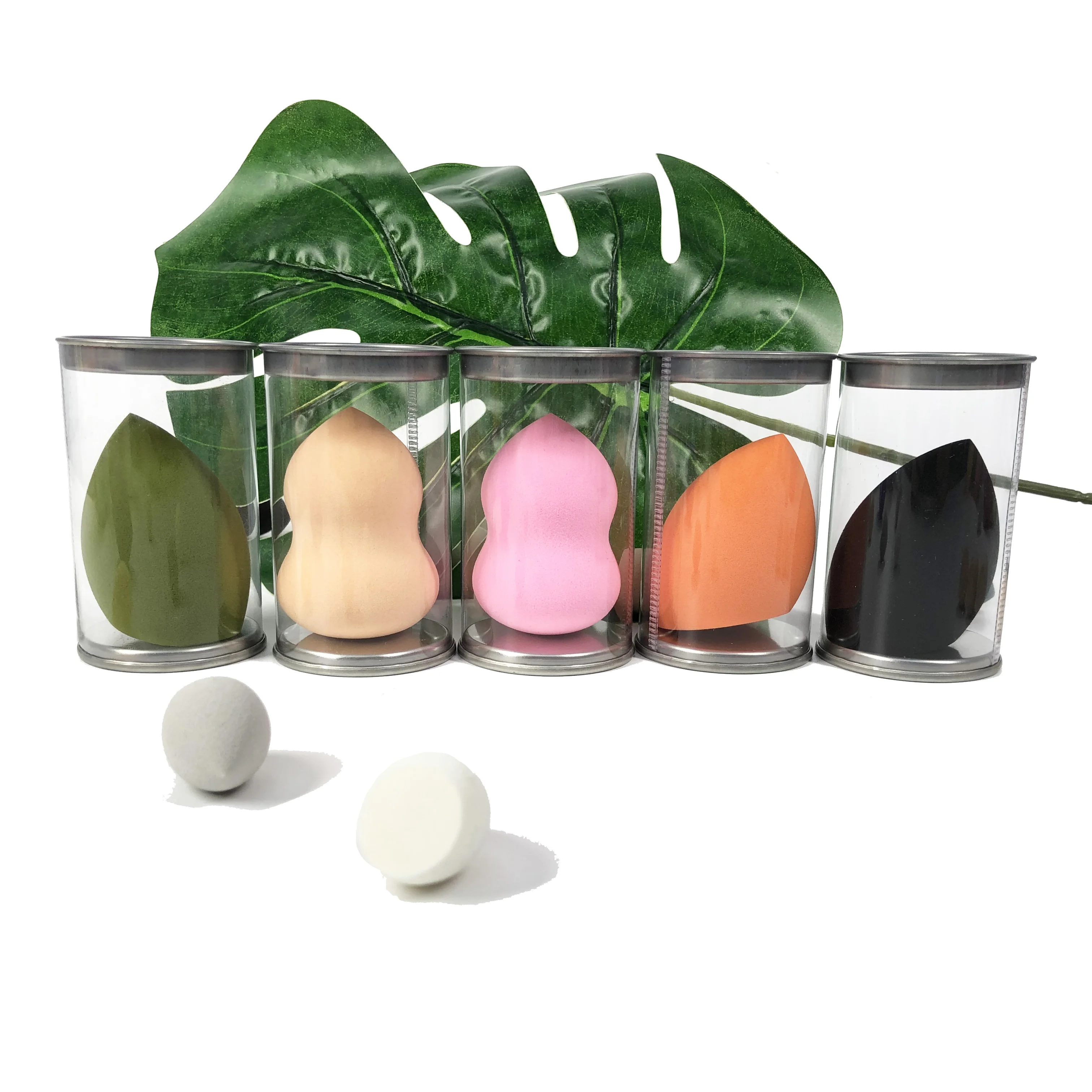 Custom Logo Soft Tear Drop Latex Free Makeup Applicator Sponge 3D Blender Beauty Cosmetic Face Makeup Sponge In Bottles