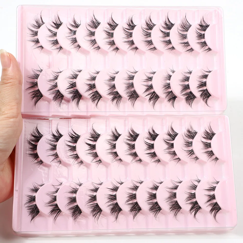 DIAS Soft High Quality 3D Vegan Synthetic Fluffy Beauty 10 Pairs False Eyelashes Box Set False Eyelashes Wholesale