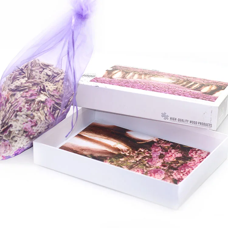 YMK IN STOCK 1000 pieces wood puzzle flower series adult puzzle decompression large romantic scenery puzzle game wooden toys