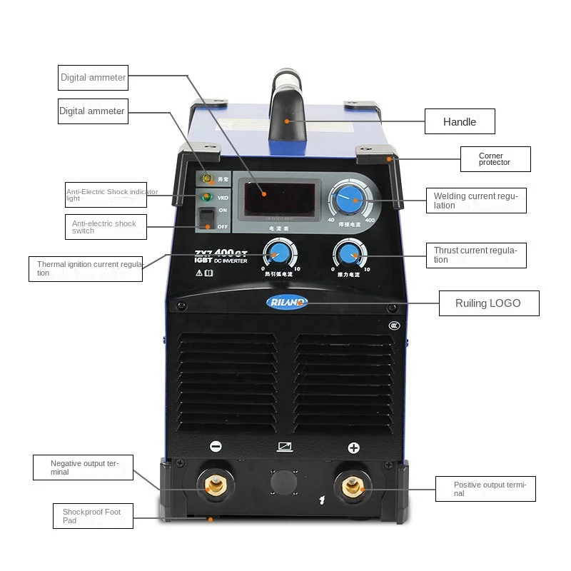 ARC-315GTS/400/500GT промышленный инвертор DC Tig & Stick сварщик руководство для стальных материалов сварочные аппараты