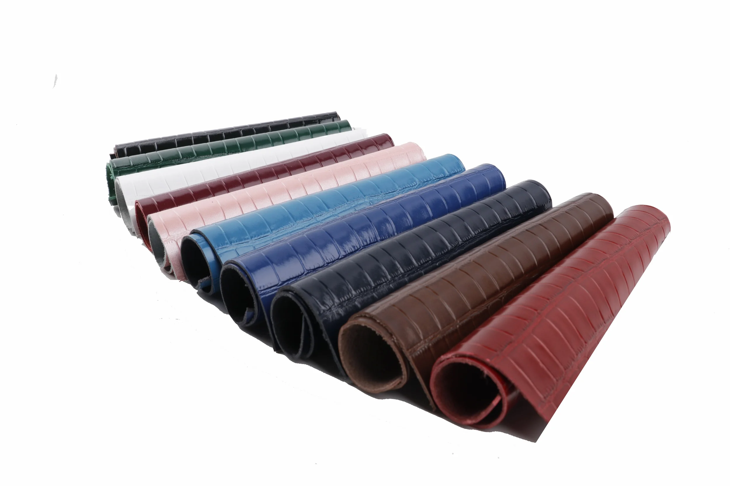 Верхние часы со специальной тисненой крокодиловой кожей средней глянцевой коровьей шкуры для ремней часов из