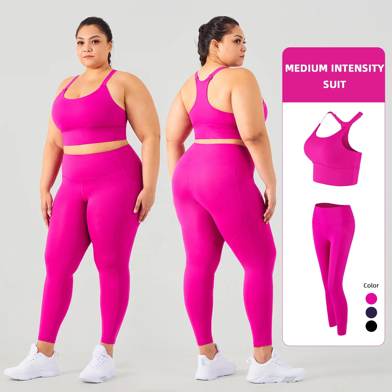 Wholesale 2 Pcs Adjustable Yoga Gym Fitness Sets Apparel Wear Women Sports Suit